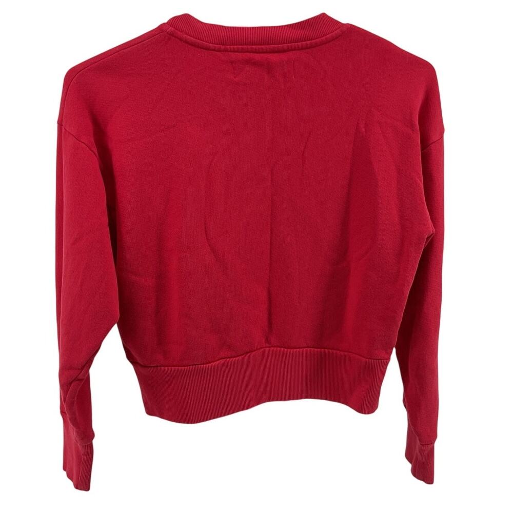 Sprwmn Cozy Red Logo Shrunken Sweatshirt Size M - Picture 3 of 5